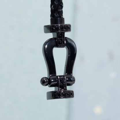 [✨ROSE💎]FORCE LARGE SERIES HORSESHOE BLACK SAMURAI BRACELET