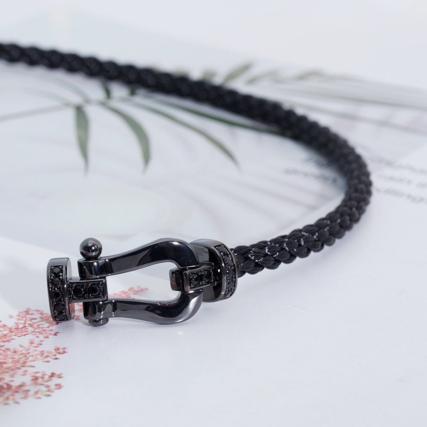 [✨ROSE💎]FORCE LARGE SERIES HORSESHOE BLACK SAMURAI BRACELET