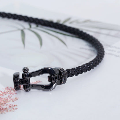 [✨ROSE💎]FORCE LARGE SERIES HORSESHOE BLACK SAMURAI BRACELET