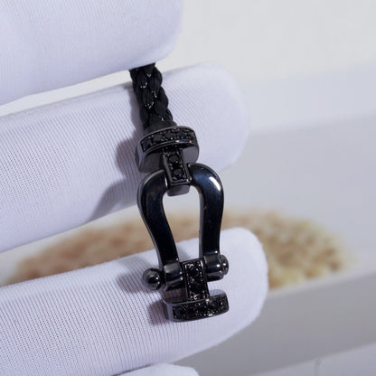 [✨ROSE💎]FORCE LARGE SERIES HORSESHOE BLACK SAMURAI BRACELET