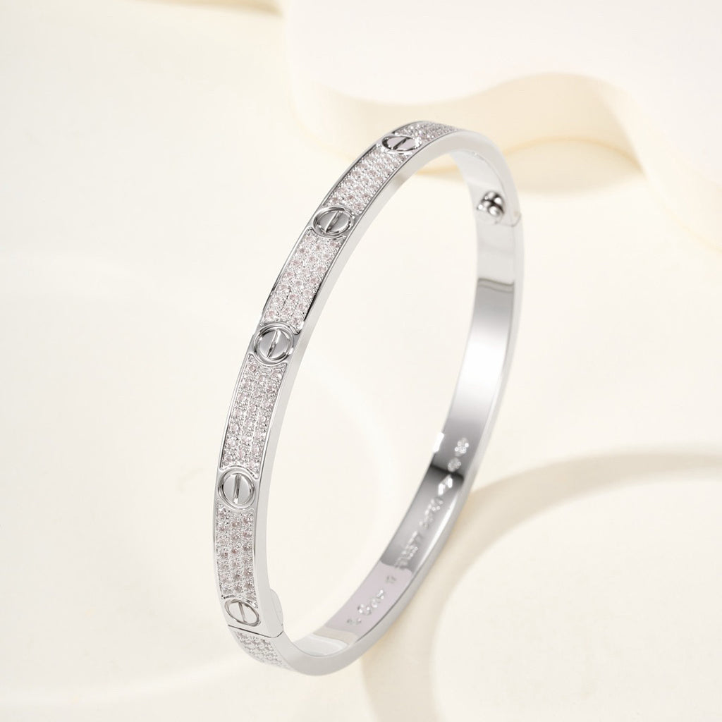 [✨ROSE💎]LOVE BRACELET 4.8MM DIAMOND-PAVED