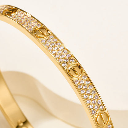 [✨ROSE💎]LOVE BRACELET 4.8MM DIAMOND-PAVED