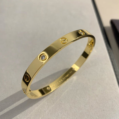 [✨ROSE💎]LOVE BRACELET 6.1MM 4 DIAMONDS