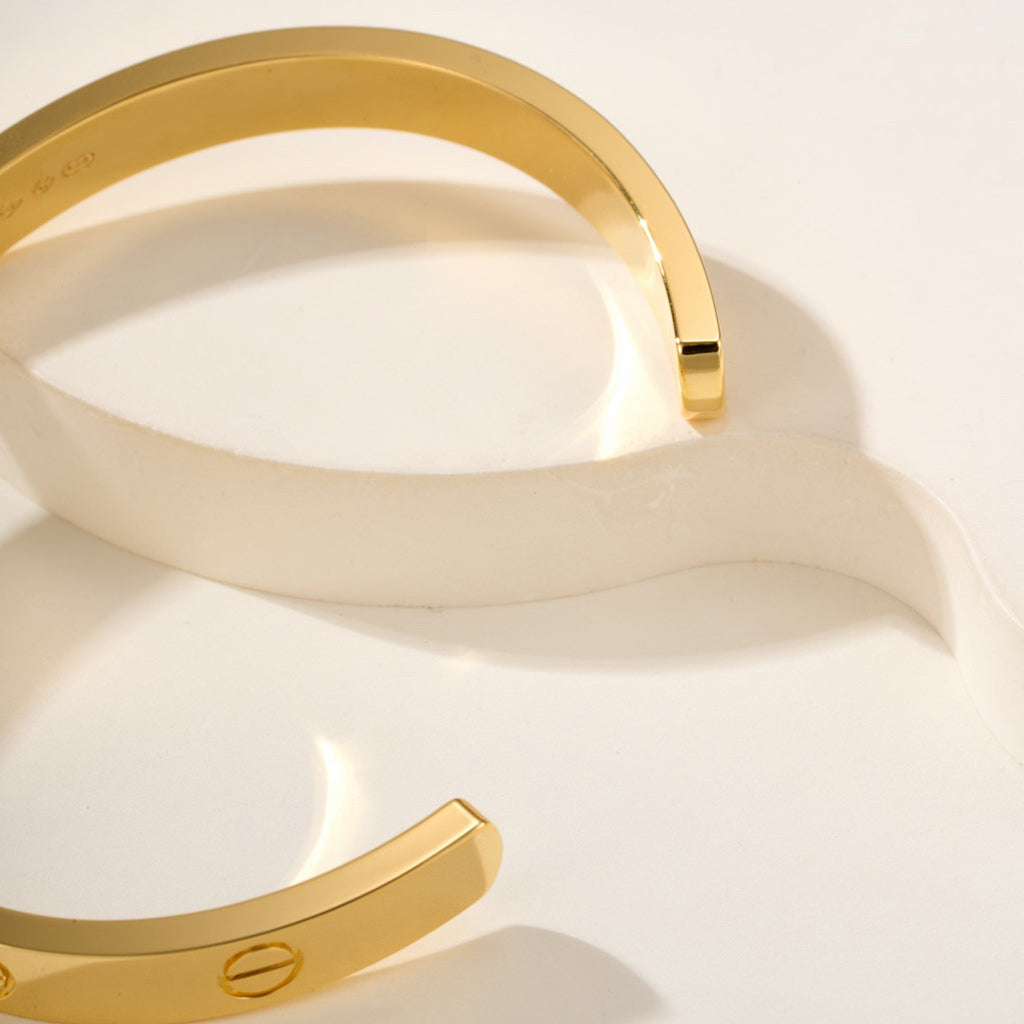 [✨ROSE💎]LOVE BRACELET 6.1MM 1 DIAMOND OPEN CUFF