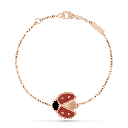 [✨ROSE💎]LUCKY SPRING 1 MOTIF PINK GOLD BRACELET