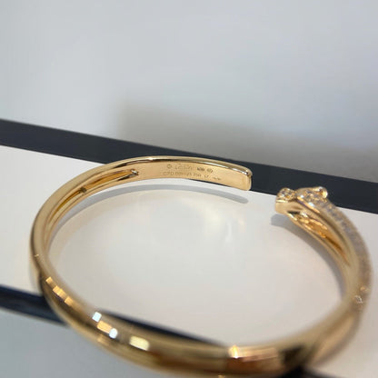 [✨ROSE💎]PANTHERE HALF DIAMOND OPEN BRACELET
