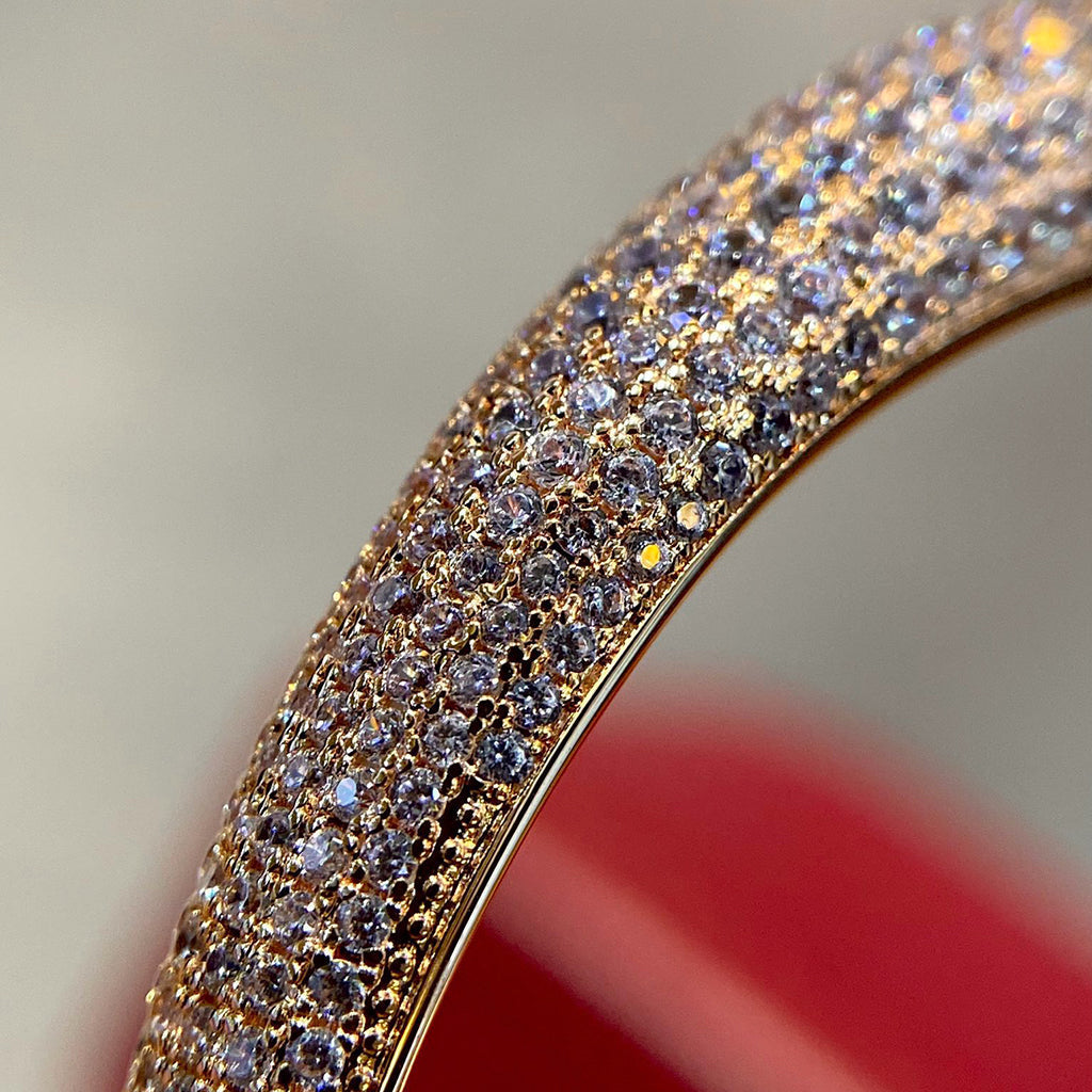 [✨ROSE💎]PANTHERE HALF DIAMOND OPEN BRACELET