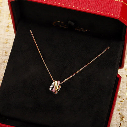 [✨ROSE💎]TRINITY CUSHION NECKLACE COLLECTION