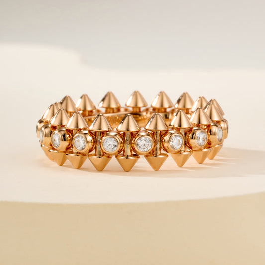 [✨ROSE💎]CLASH 6.8MM DIAMOND MEDIUM RING