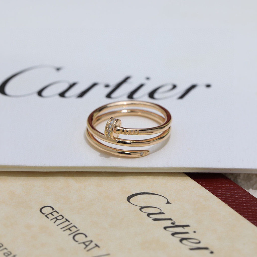 [✨ROSE💎]JUSTE RING 4.8MM HALF DIAMOND