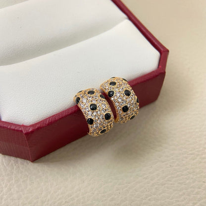 [✨ROSE💎]PANTHERE MINI FULL DIAMOND EARRINGS