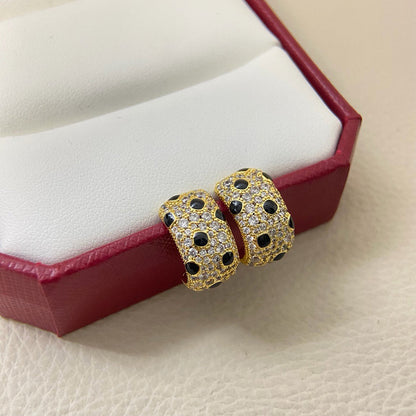 [✨ROSE💎]PANTHERE MINI FULL DIAMOND EARRINGS