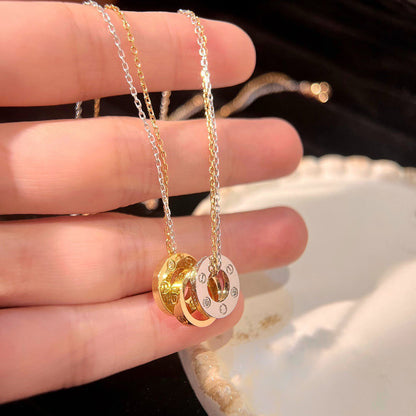 [✨ROSE💎]LOVE 6 DIAMOND PENDANT NECKLACE