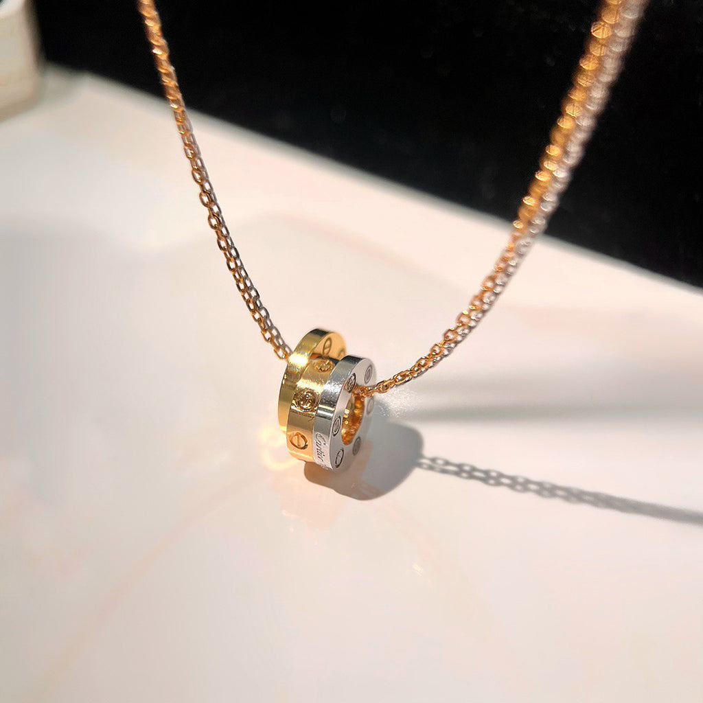 [✨ROSE💎]LOVE 6 DIAMOND PENDANT NECKLACE