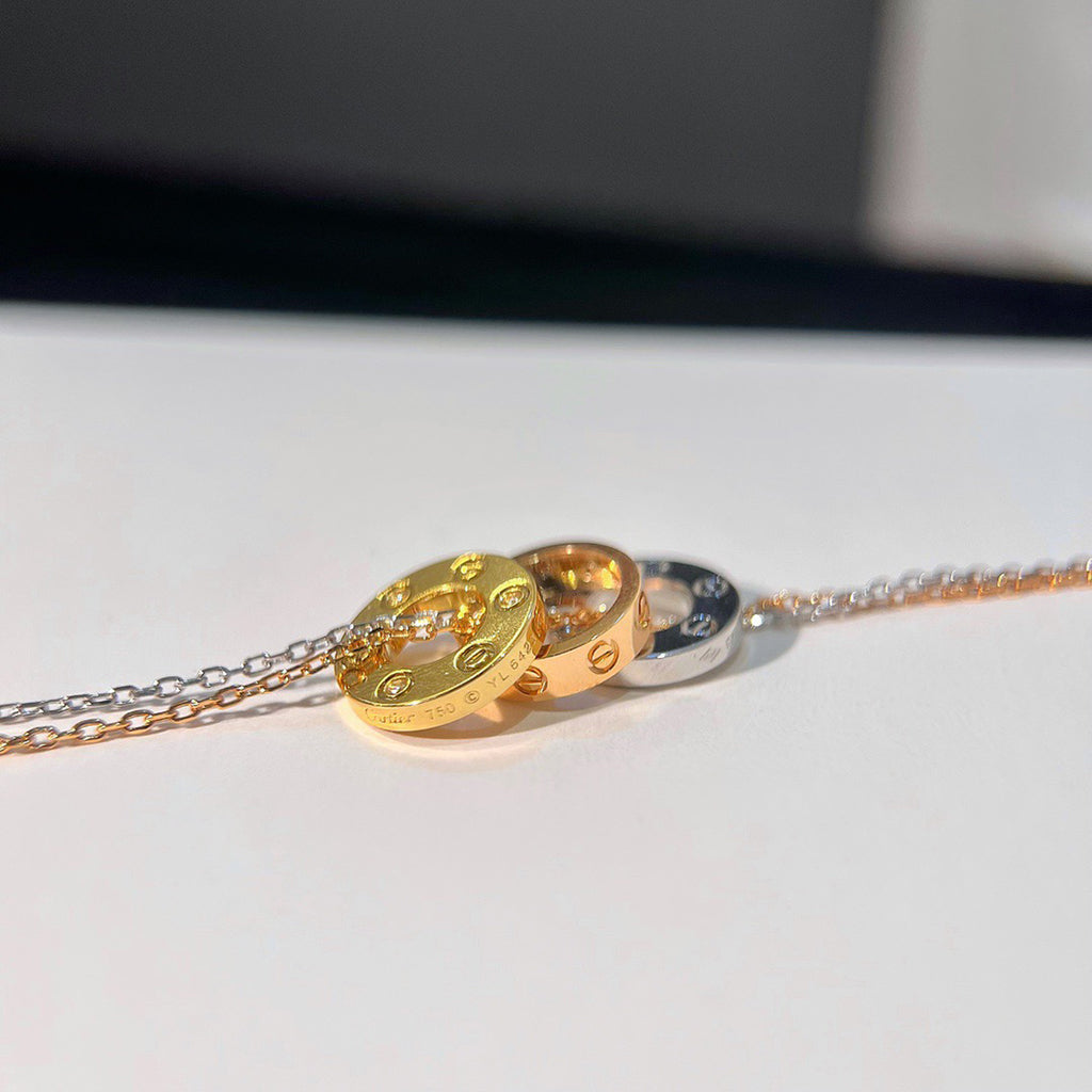 [✨ROSE💎]LOVE 6 DIAMOND PENDANT NECKLACE