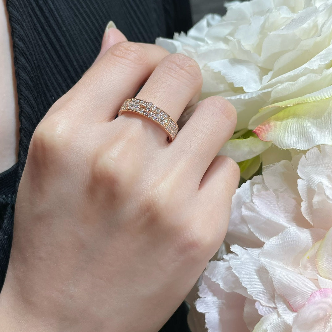 [✨ROSE💎]KELLY PINK GOLD DIAMOND RING