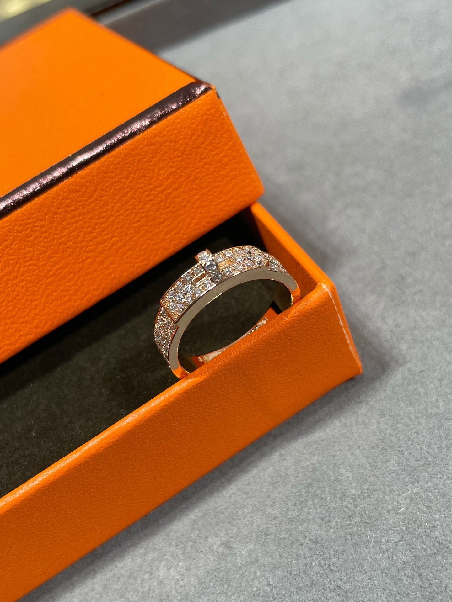 [✨ROSE💎]KELLY PINK GOLD DIAMOND RING