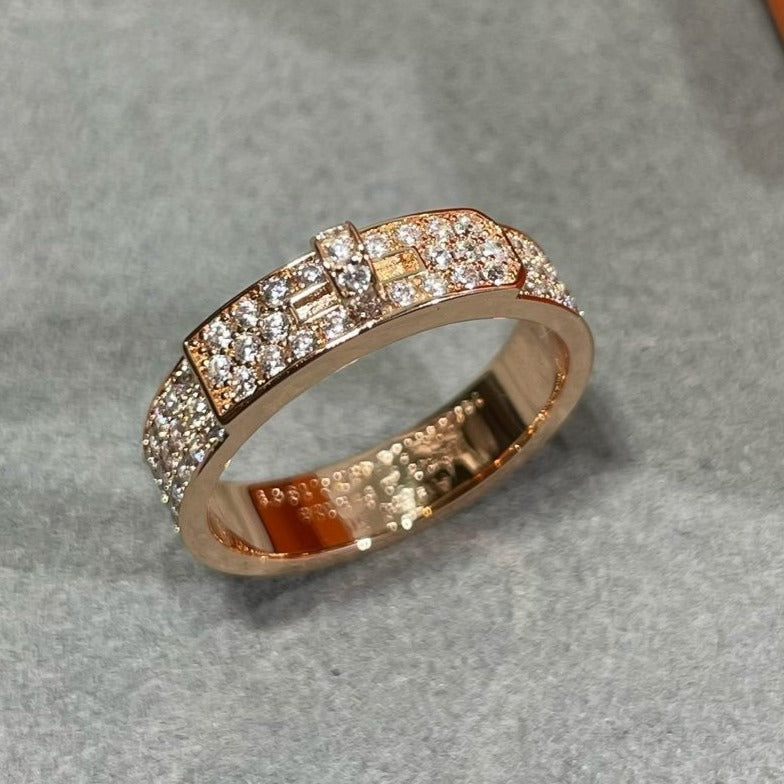 [✨ROSE💎]KELLY PINK GOLD DIAMOND RING