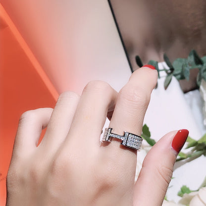 [✨ROSE💎]H RING FULL DIAMOND