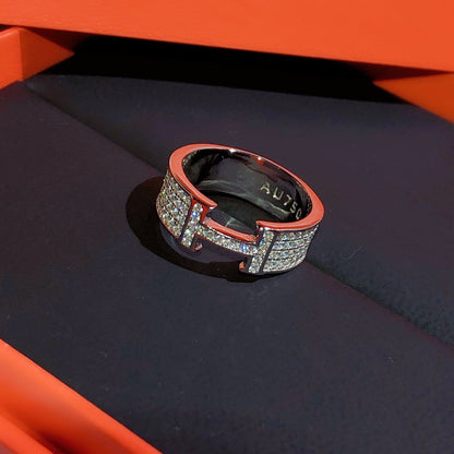 [✨ROSE💎]H RING FULL DIAMOND