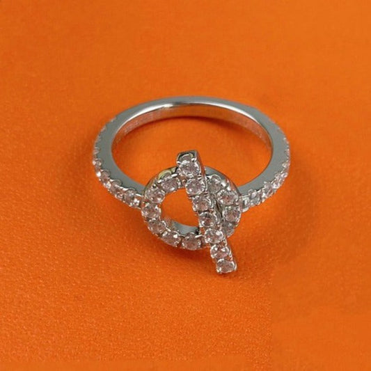 [✨ROSE💎]ECHAPPEE RING SILVER DIAMOND