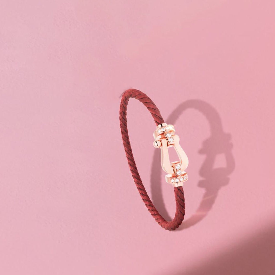 [✨ROSE💎]FORCE 10 HALF DIAMOND PINK GOLD RED CORDERI LARGE AND MEDIUM MODEL