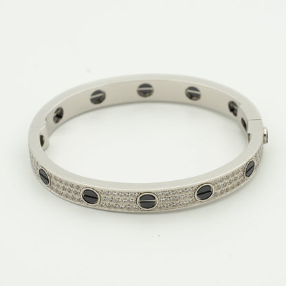 [✨ROSE💎]LOVE BRACELET 6.1MM DIAMOND-PAVED CERAMIC