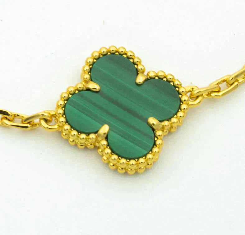 [✨ROSE💎] CLOVER 5 MOTIF MALACHITE BRACELET COLLECTION