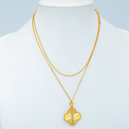 [✨ROSE💎]CLOVER 25MM PEDANT NECKLACE GOLD