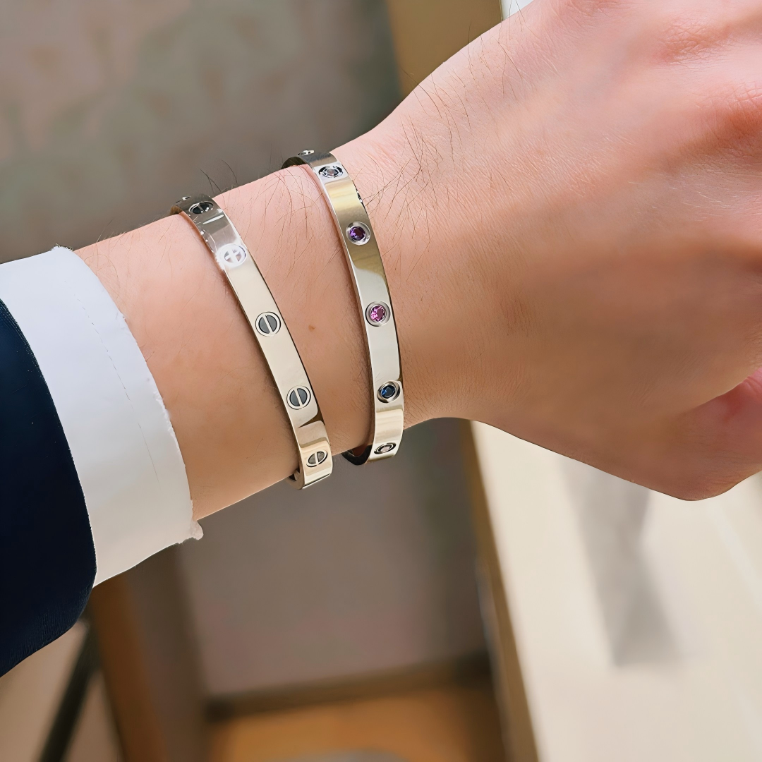 [✨ROSE💎]2026 RAINBOW LOVE BRACELET 6.1MM  10 DIAMONDS