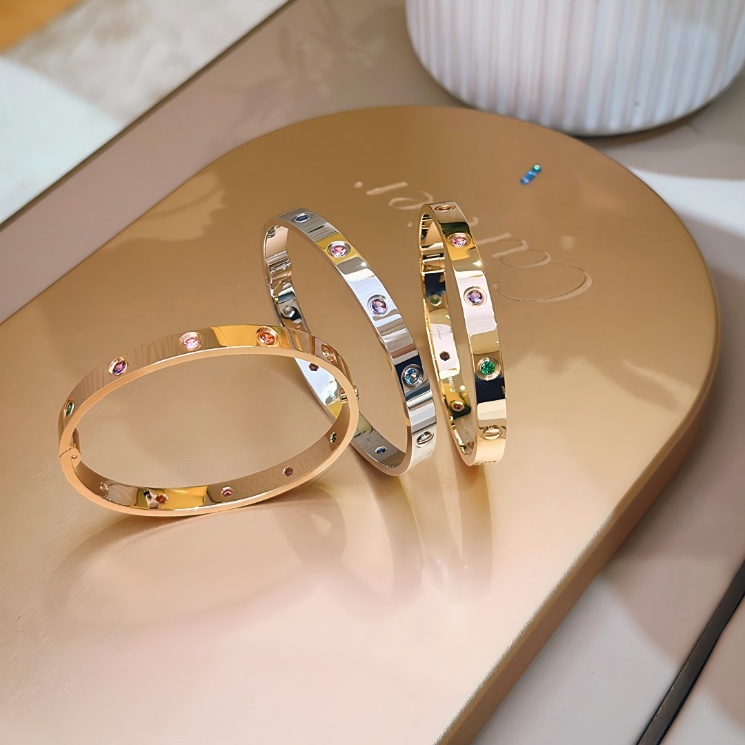 [✨ROSE💎]2026 RAINBOW LOVE BRACELET 6.1MM  10 DIAMONDS