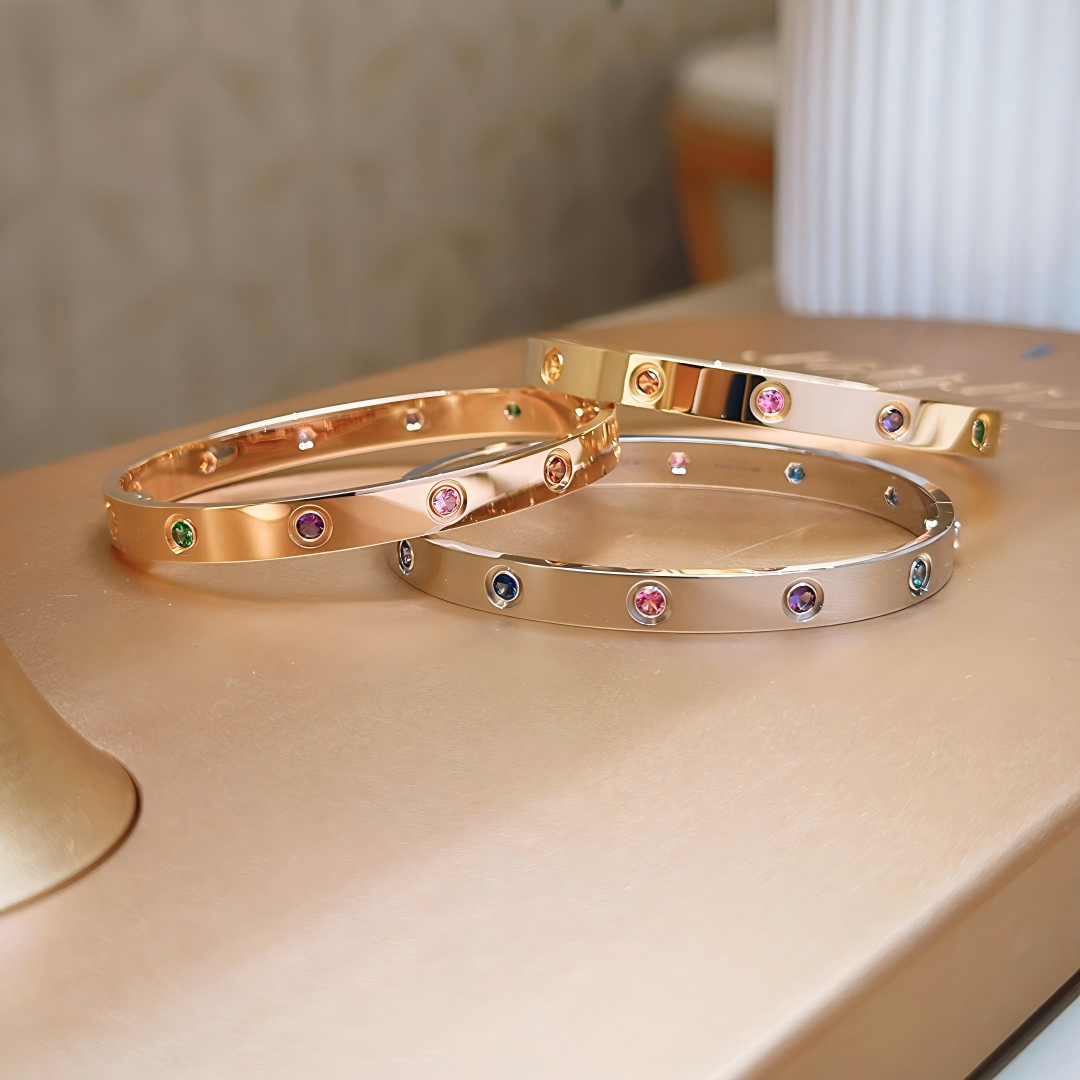 [✨ROSE💎]2026 RAINBOW LOVE BRACELET 6.1MM  10 DIAMONDS