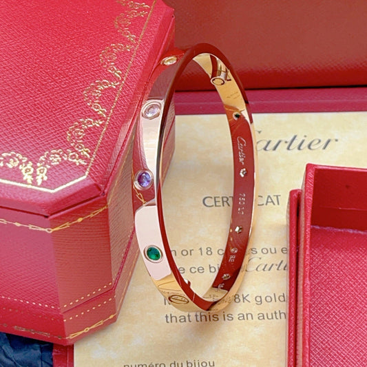 [✨ROSE💎]2026 RAINBOW LOVE BRACELET 6.1MM  10 DIAMONDS