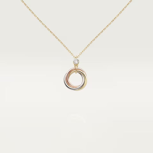 [✨ROSE💎]TRINITY  NECKLACE 1 DIAMOND