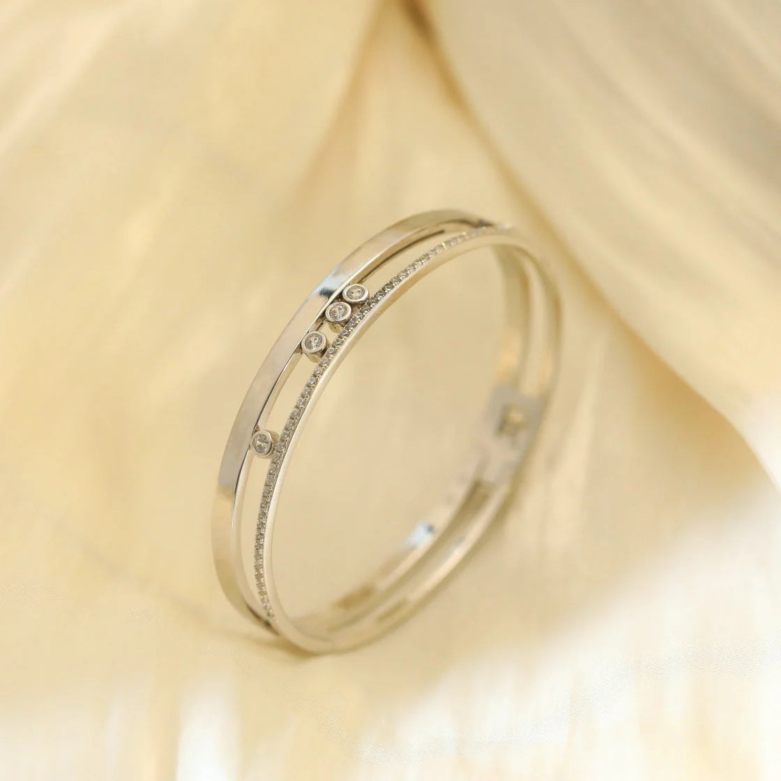 [✨ROSE💎]Move Romane Diamond Bangle Bracelet