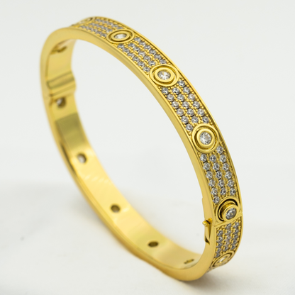 [✨ROSE💎]LOVE BRACELET 6.1MM DIAMOND-PAVED 10 BIG DIAMONDS