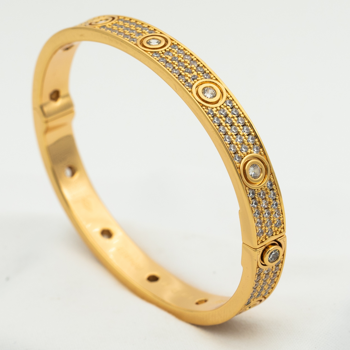 [✨ROSE💎]LOVE BRACELET 6.1MM DIAMOND-PAVED 10 BIG DIAMONDS
