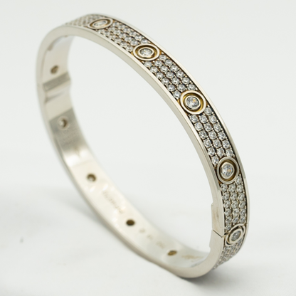 [✨ROSE💎]LOVE BRACELET 6.1MM DIAMOND-PAVED 10 BIG DIAMONDS