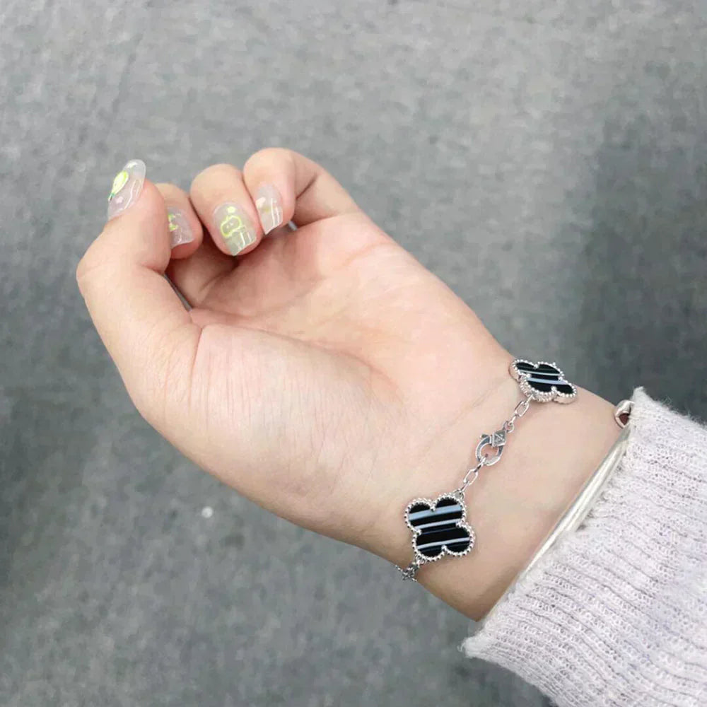 [✨ROSE💎] CLOVER 5 MOTIF PULSAR STONE BRACELET COLLECTION