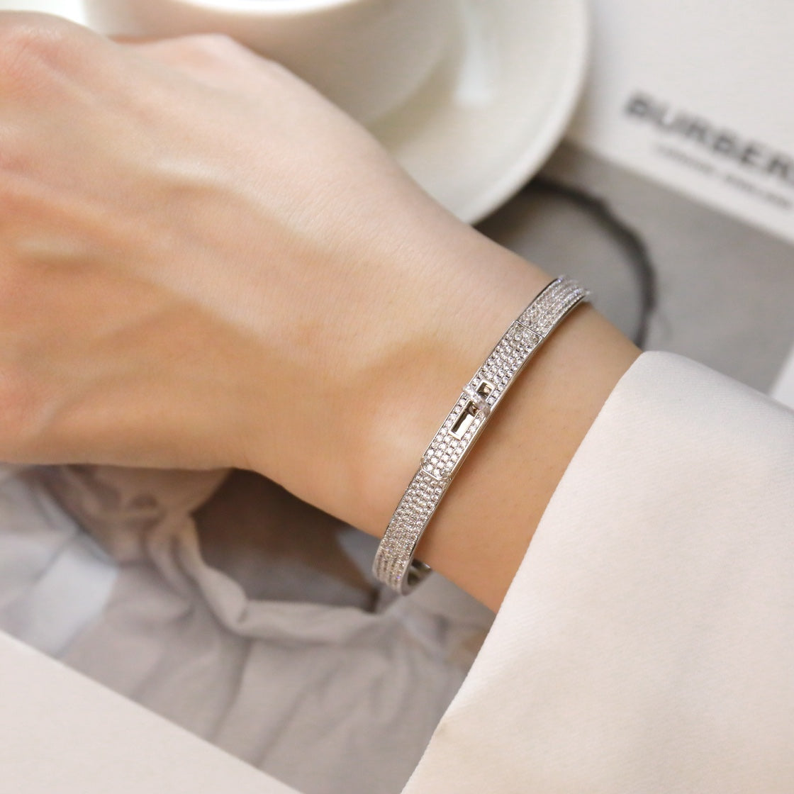 [✨ROSE💎]KELLY BRACELET DIAMOND PAVED
