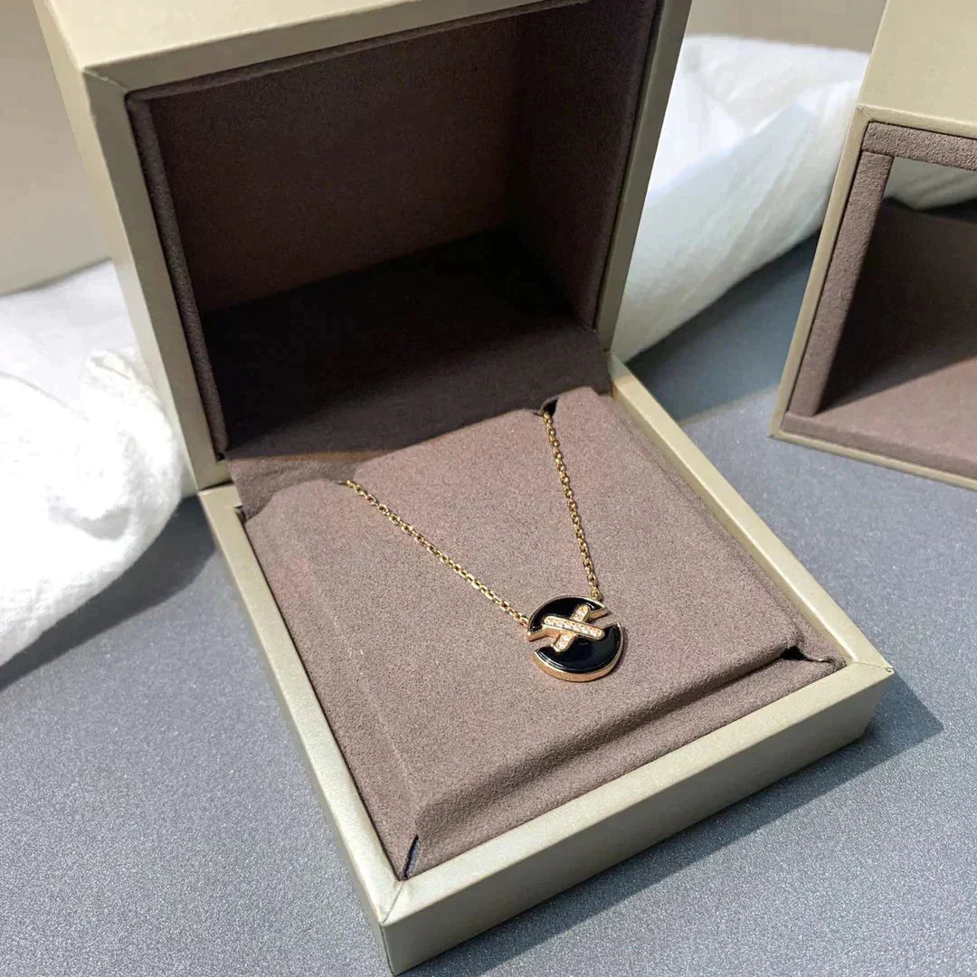 [✨ROSE💎]JEUX DE ROSE GOLD DIAMOND NECKLACE