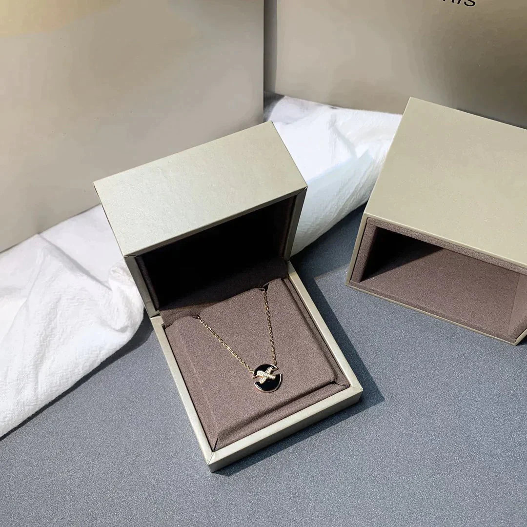 [✨ROSE💎]JEUX DE ROSE GOLD DIAMOND NECKLACE