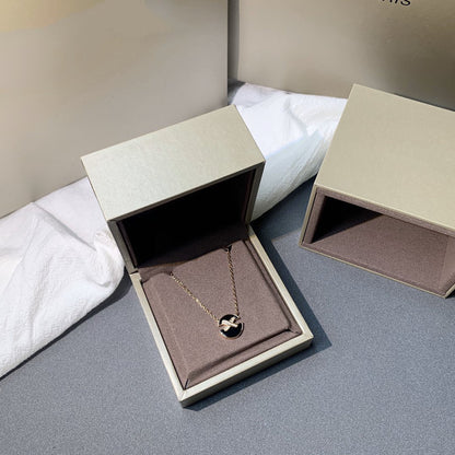 [✨ROSE💎]JEUX DE PINK GOLD DIAMOND NECKLACE