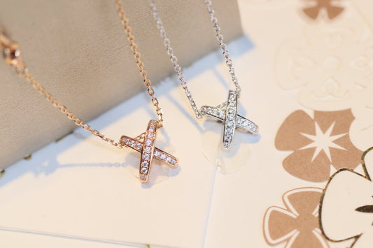 [✨ROSE💎]JEUX DE DIAMOND NECKLACE
