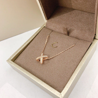 [✨ROSE💎]JEUX DE DIAMOND NECKLACE