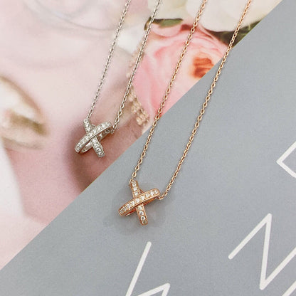 [✨ROSE💎]JEUX DE DIAMOND NECKLACE