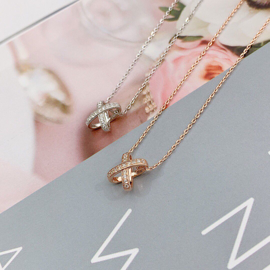 [✨ROSE💎]JEUX DE DIAMOND NECKLACE