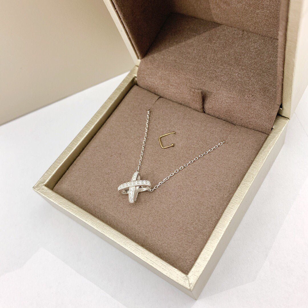 [✨ROSE💎]JEUX DE DIAMOND NECKLACE