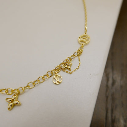 [✨ROSE💎]BLOOMING SUPPLE NECKLACE BRASS