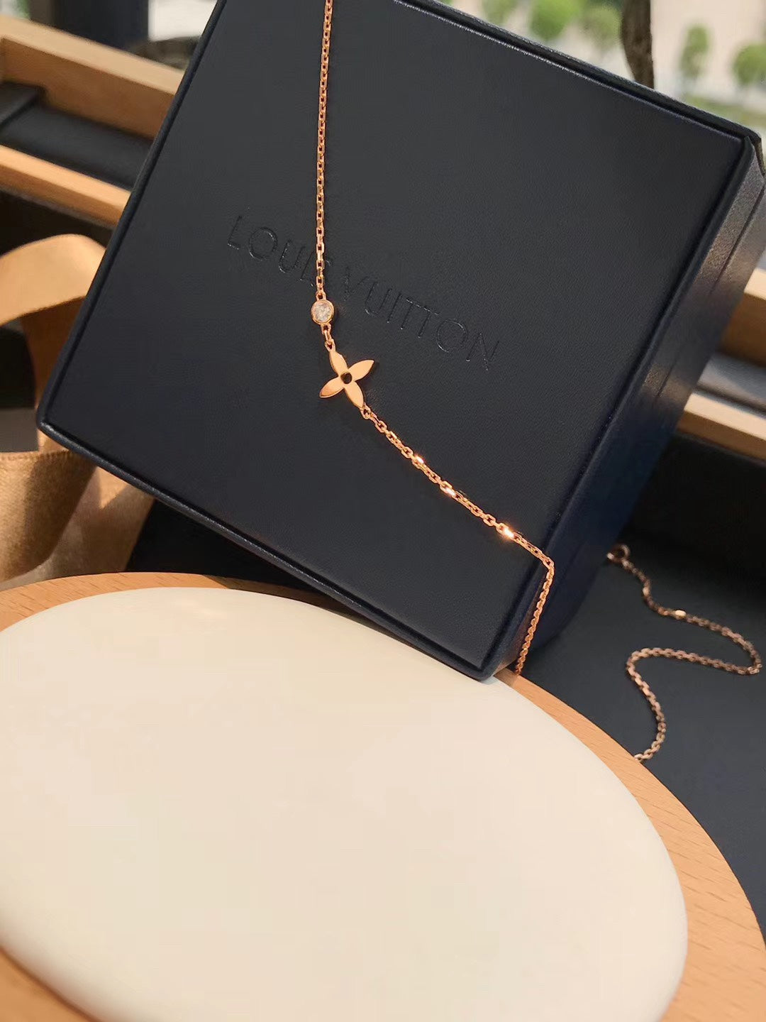 [✨ROSE💎]BLOSSOM PENDANT PINK GOLD AND DIAMOND
